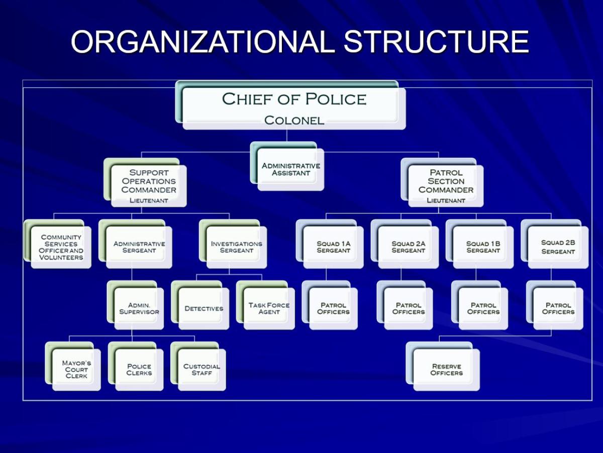 Updated Springdale Police Department organizational chart
