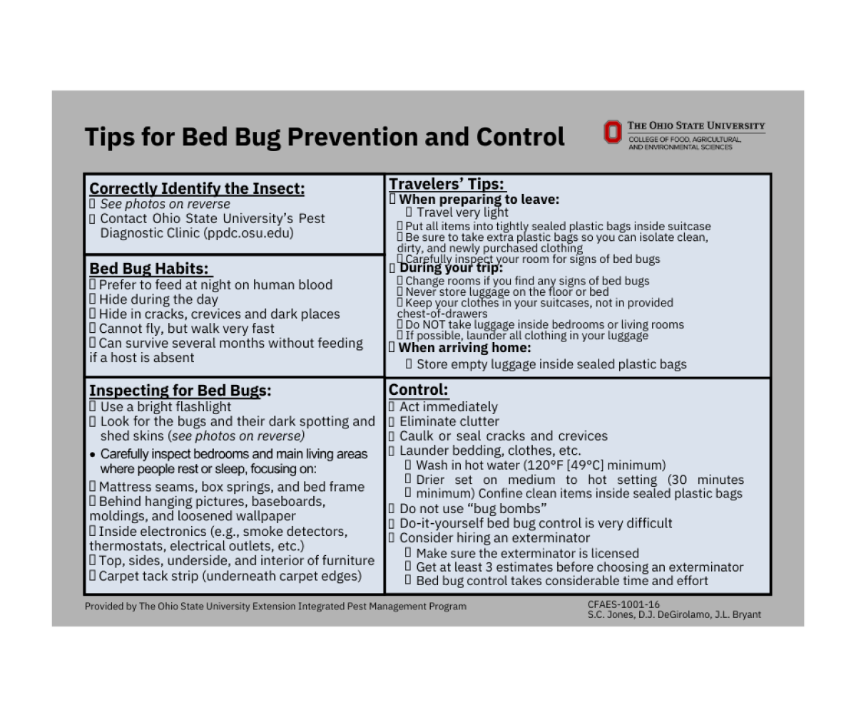 Tips for Bed Bug Prevention and Control